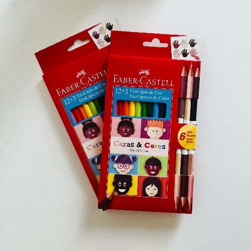 Lapices De Colores Largos X 12 + 3 Tonos Piel Faber Castell